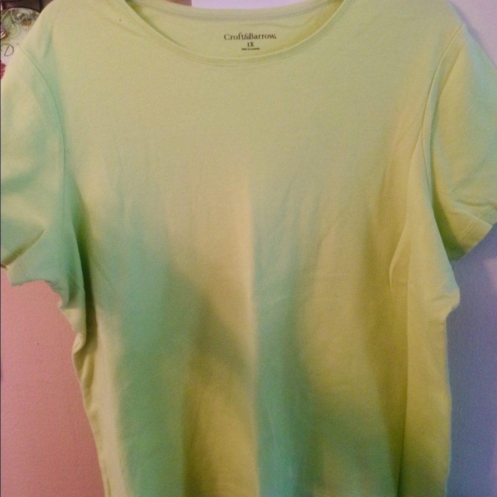1X Croft & Barrow Lime Green Shirt